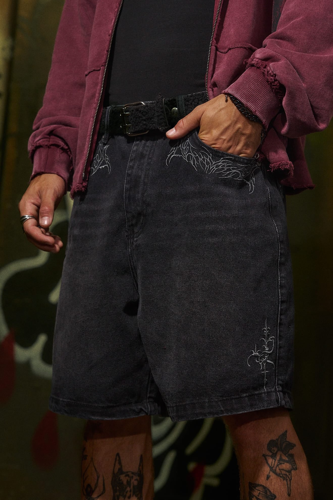 1025 - Phantom Embroidery Jorts - April 30th - Image 3