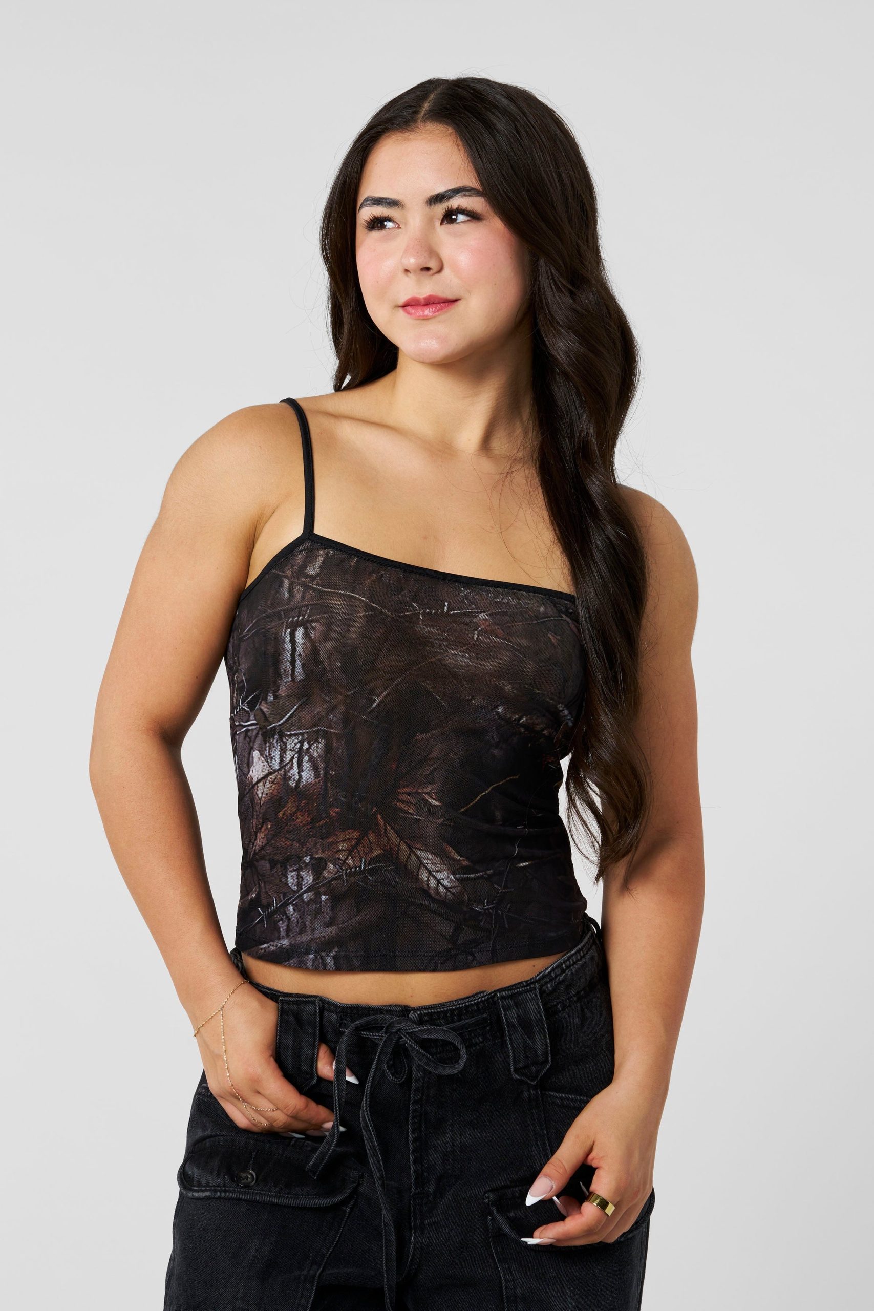 W4301 - Camo Mesh Cami - Image 2