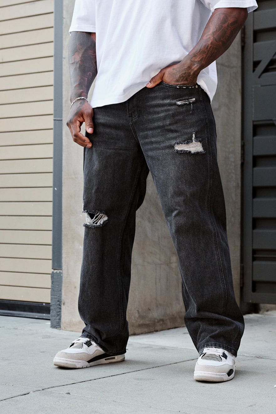 6025 - Straight Fit Ripped Jeans - Image 4