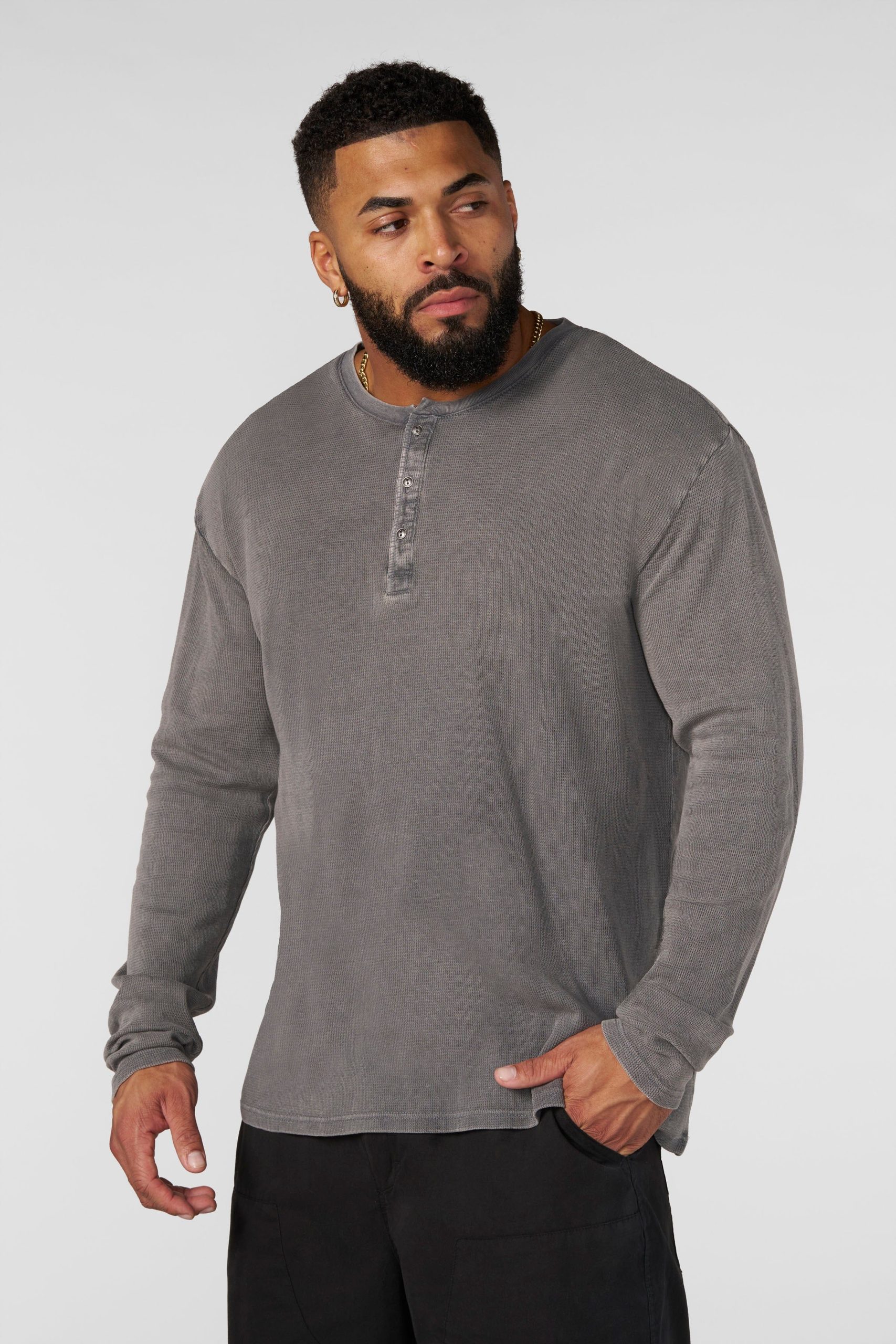 8034 - Henley Thermal Longsleeves - Image 9