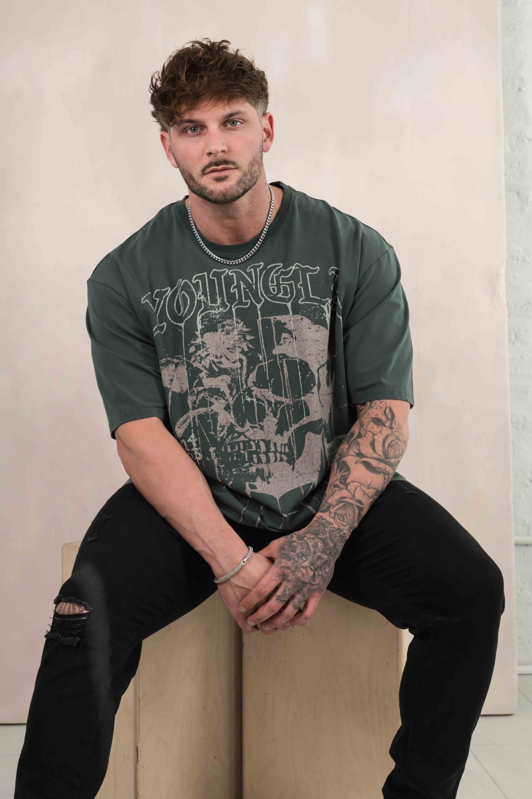 4116 - Floral Skull Tees - Image 4