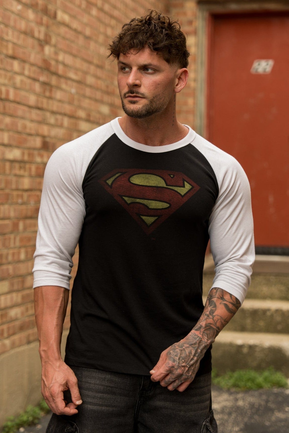 8072 - Superman 3/4 Raglan Shirts - Image 3