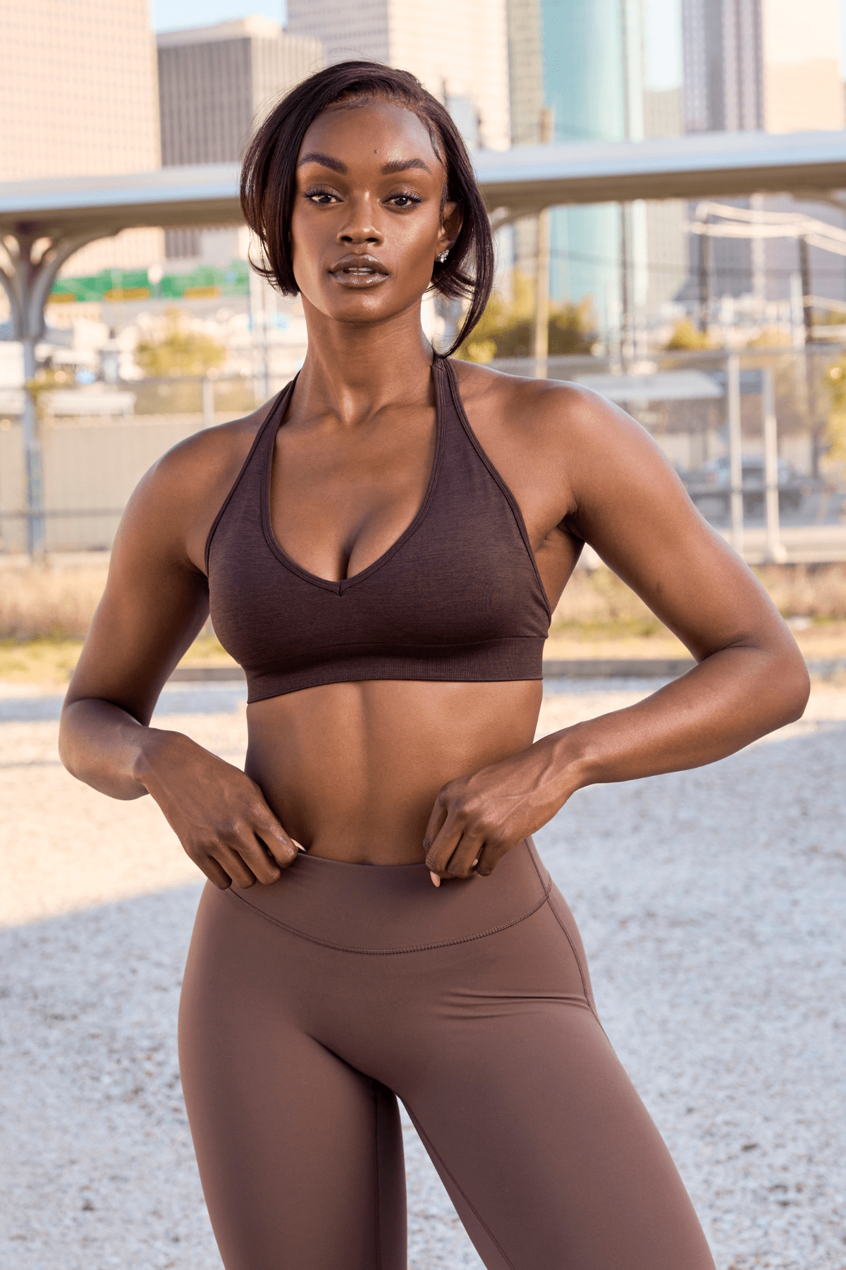 W328 - Core Seamless Halter sports bra - Image 3