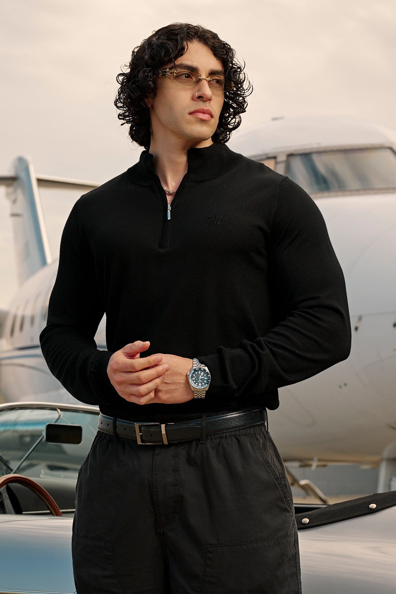 8048 - Monaco Wool Quarter-Zip Sweaters - Image 2